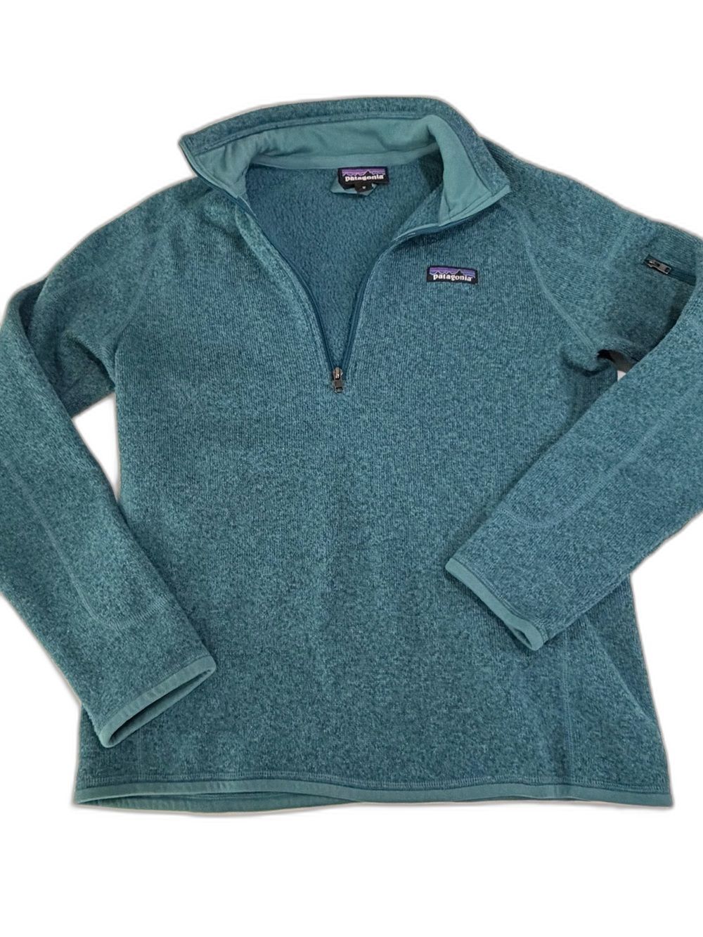Patagonia Better Sweater Quarter Zip Fleece Pullover Heathered Teal Size Medium